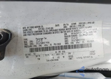 2016 Ford Focus Se из США, поврежденный, VIN 1FADP3F27GL385739